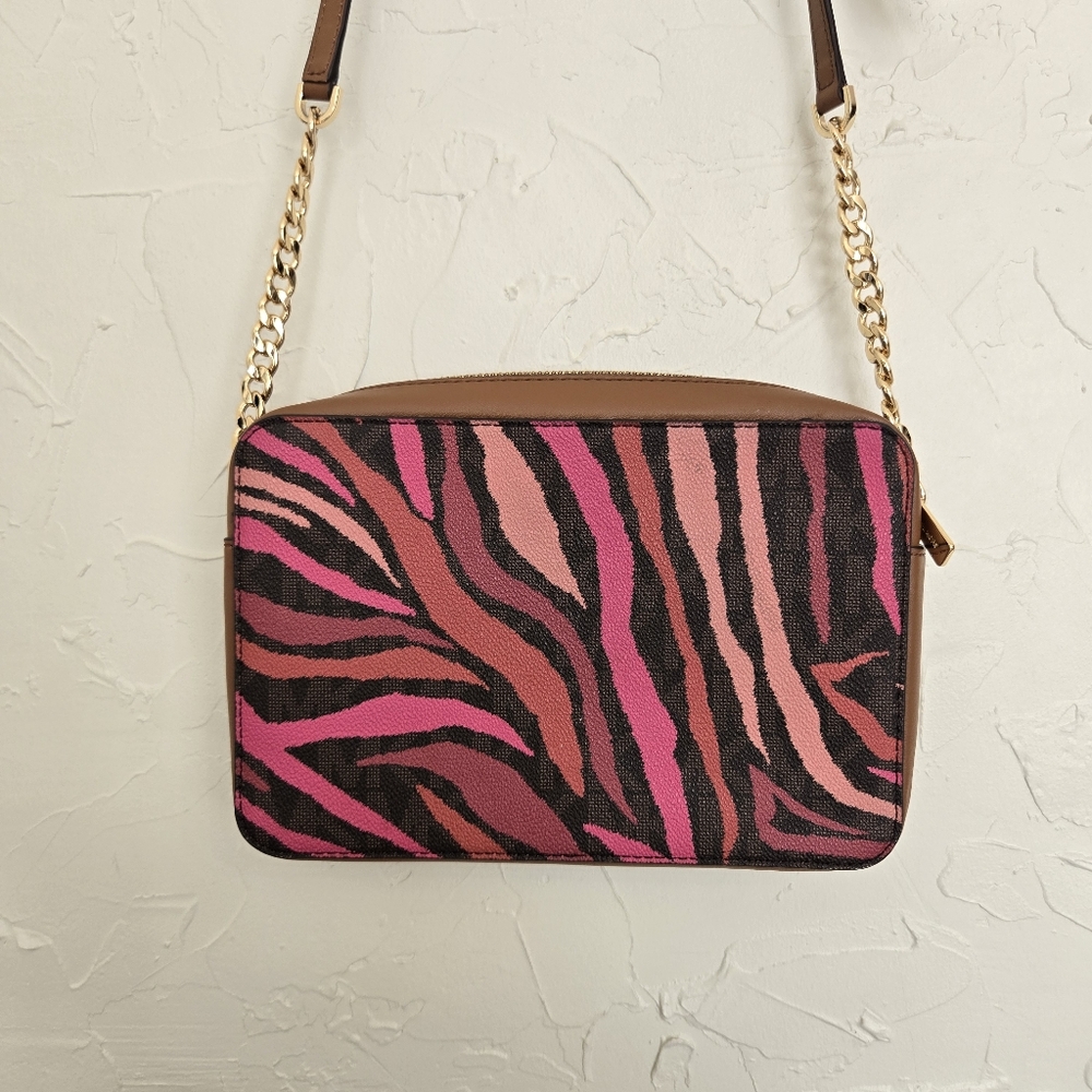 Michael Kors Pink and Brown Crossbody Bag - Picture 6 of 11